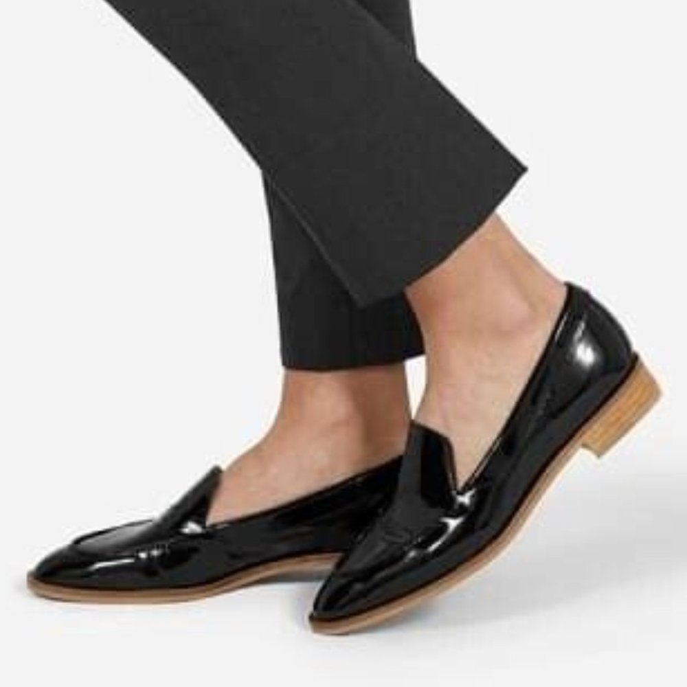 Women's Everlane The Modern Loafer Black Patent Leather Size 8.5